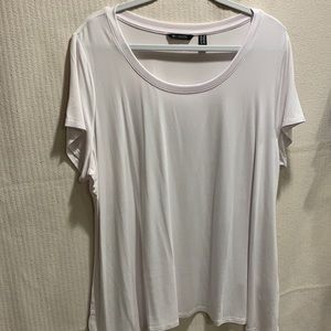 H by Hallston Essentials short sleeve crew neck tee. White 2X